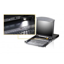 Switch KVM ATEN 1-Local/Remote Share Access 16-Port Multi-Interface Cat 5 Dual Rail LCD KVM over IP switch KL1516AiN-AXA-AG