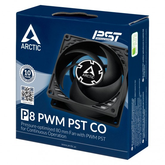 Ventilator Arctic P8 PWM PST CO, 80 mm, 200 - 3000 rpm, Continous Operation ACFAN00151A