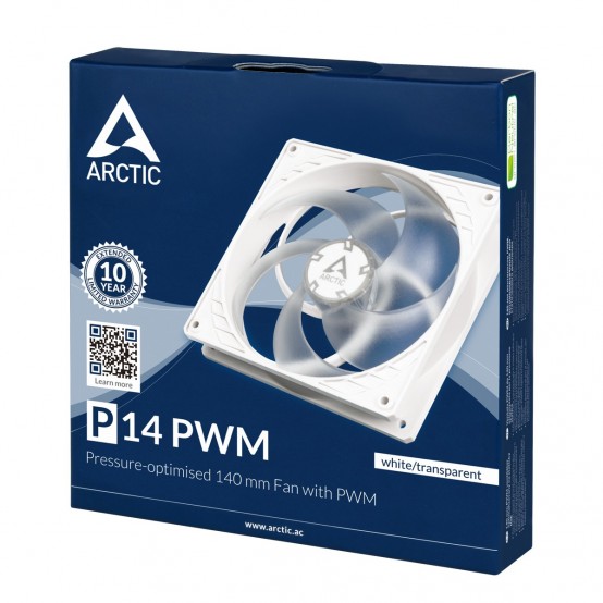 Ventilator Arctic P14 PWM, Alb/Transparent ACFAN00223A