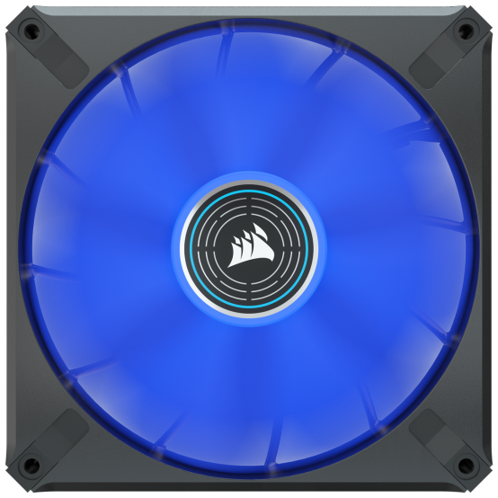 Ventilator Corsair ML140 LED ELITE Blue Premium 140mm PWM Magnetic Levitation Fan, Alb CO-9050131-WW