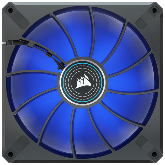 Ventilator Corsair ML140 LED ELITE Blue Premium 140mm PWM Magnetic Levitation Fan, Alb CO-9050131-WW