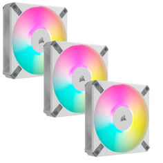 Ventilator Corsair AF120 Elite RGB, 120mm,alb, Triple Pack, cu Lighting Node Core CO-9050158-WW