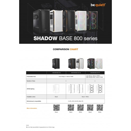 Carcasa be quiet! Shadow Base 800 DX Black BGW61