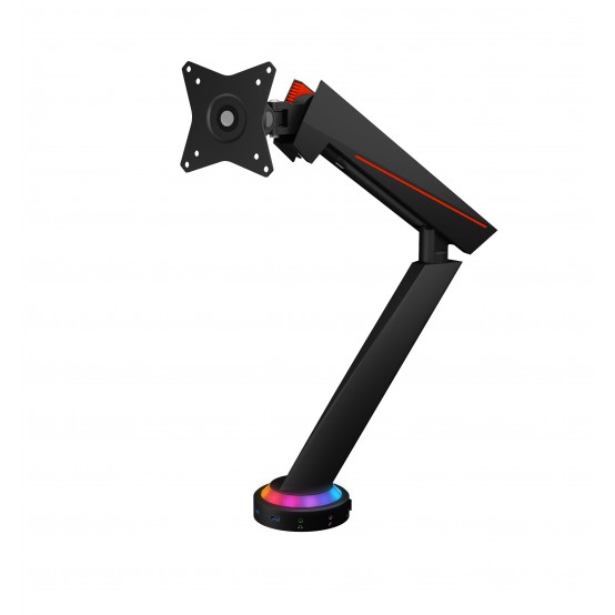 Suport RaidSonic Gaming monitor stand with USB 3.0 media hub and RGB light effect IB-MSG303BL-T