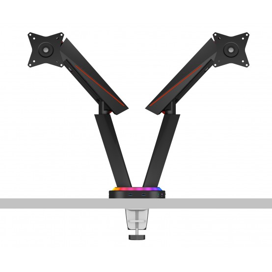Suport RaidSonic Gaming Monitor stand with USB 3.0 media hub and RGB light effect IB-MSG304BL-T