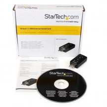 Placa de sunet StarTech.com Virtual 7.1 USB Stereo Audio Adapter External Sound Card ICUSBAUDIO7