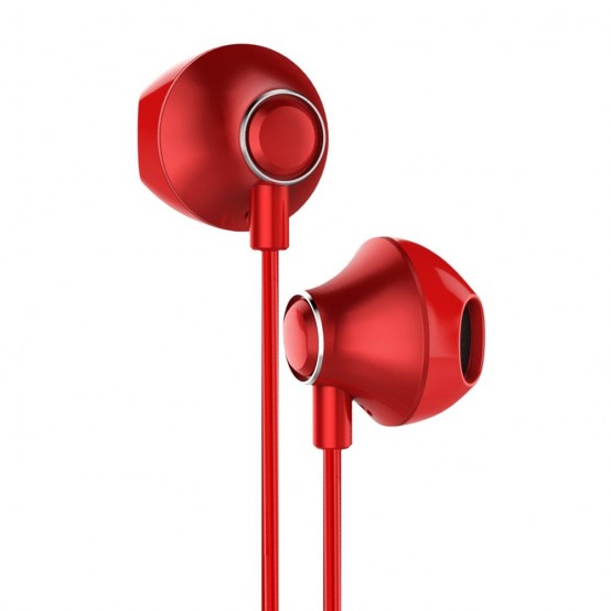 Casca Baseus Stereo Earphones Encok H06 (NGH06-09) - with Wire, 3.5mm Jack, Microphone, 1.2m - Red 6953156273917