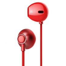 Casca Baseus Stereo Earphones Encok H06 (NGH06-09) - with Wire, 3.5mm Jack, Microphone, 1.2m - Red 6953156273917