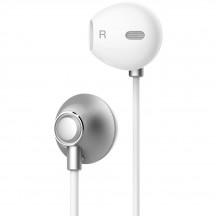 Casca Baseus Stereo Earphones Encok H06 (NGH06-0S) - with Wire, 3.5mm Jack, Microphone, 1.2m - Silver 6953156273924