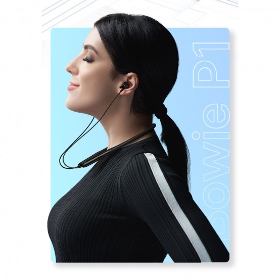 Casca Baseus Bluetooth Earphones Bowie P1 (NGPB000001) - Half In-ear Neckband, Bluetooth 5.2 - Black 6932172608545