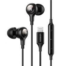 Casca Ugreen Stereo Earphones (30631) - In-Ear with Lightning Connector - Black 6957303836314