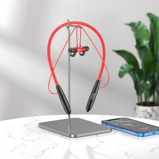 Casca Hoco Bluetooth Earphones (ES61) - for Sport, Magnetic Claps, Support BT, TF card - Black 6931474760777