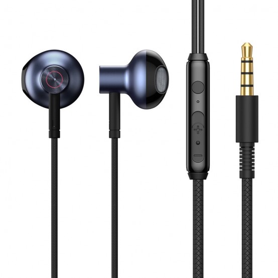 Casca Baseus Stereo Earphones Encok H19 (NGH19-01) - Wired Earphones, 3.5mm Jack, Microphone, 1.2m - Black 6953156203884