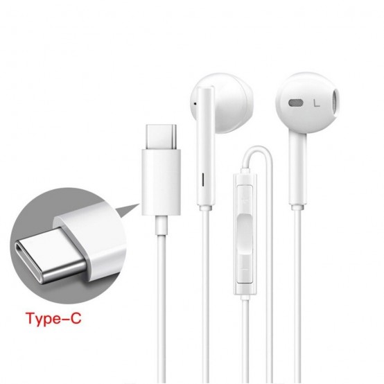 Casca Huawei Stereo Earphones (CM33) - Type-C - White (Bulk Packing) 5901737936820