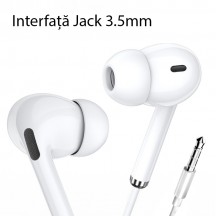Casca Yesido Stereo Earphones (YH33) - Jack 3.5mm with Microphone, 1.2m - White 6971050262714