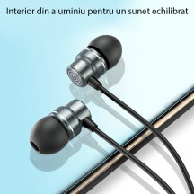 Casca Yesido Stereo Earphones (YH32) - Jack 3.5mm with Microphone, 1.2m - Black 6971050262646