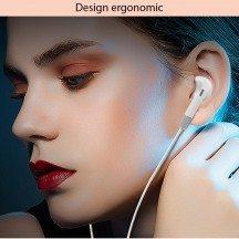 Casca Yesido Stereo Earphones (YH30) - Jack 3.5mm with Microphone, 1.2m - White 6971050262622