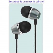 Casca Yesido Stereo Earphones (YH22) - Jack 3.5mm with Microphone, 1.2m - Black 6971050266224
