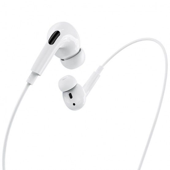 Casca Hoco Stereo Earphones (M1 Pro) - Lightning with Microphone, 1.2m - White 6931474728609