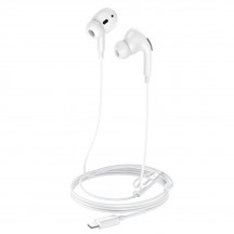 Casca Hoco Stereo Earphones (M1 Pro) - Lightning with Microphone, 1.2m - White 6931474728609