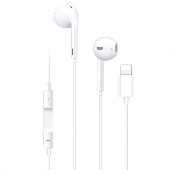 Casca Yesido Stereo Earphones (YH20) - Lightning with Microphone, 1.2m - White 6971050262370