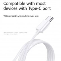 Casca USAMS Stereo Earphones EP-41 (US-SJ452) - In-ear, Type-C with Microphone, 1.2m - White 6958444912905
