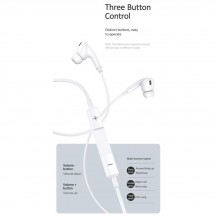 Casca USAMS Stereo Earphones EP-41 (US-SJ452) - In-ear, Type-C with Microphone, 1.2m - White 6958444912905