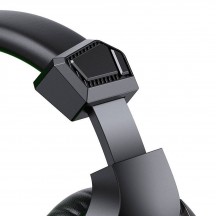 Casca JoyRoom JoyRoom - Wired Headphones (JR-HG1) - with Microphone, LED Light, Jack 3.5mm - Black / Green 6941237165015