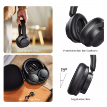 Casca Ugreen Ugreen - Wireless Headphones (90422) - Noise Canceling, 5 Microphones, Travel Case and 3D Spatial Sound - Black 69
