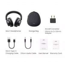 Casca Ugreen Ugreen - Wireless Headphones (90422) - Noise Canceling, 5 Microphones, Travel Case and 3D Spatial Sound - Black 69