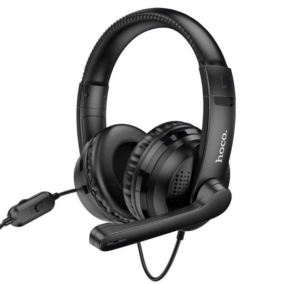 Casca Hoco Hoco - Wired Headphones Magic Tour (W103) - for Gaming, Jack, with Microphone - Black 6931474741615