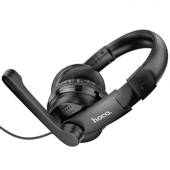 Casca Hoco Hoco - Wired Headphones Magic Tour (W103) - for Gaming, Jack, with Microphone - Black 6931474741615