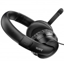 Casca Hoco Hoco - Wired Headphones Magic Tour (W103) - for Gaming, Jack, with Microphone - Black 6931474741615