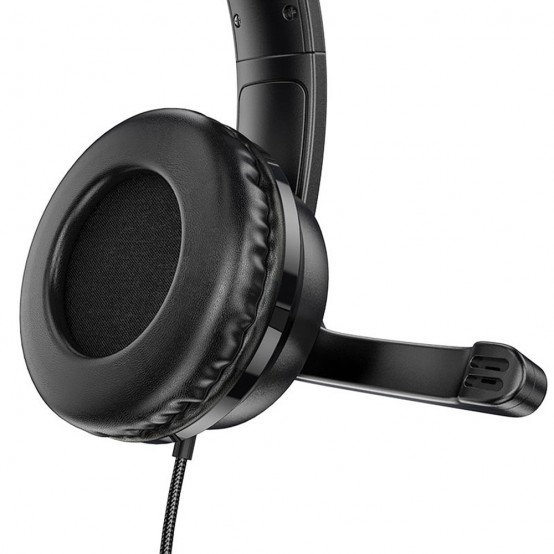 Casca Hoco Hoco - Wired Headphones Magic Tour (W103) - for Gaming, Jack, with Microphone - Black 6931474741615
