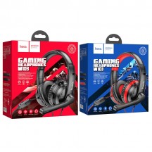 Casca Hoco Hoco - Wired Headphones Magic Tour (W103) - for Gaming, Jack, with Microphone - Black 6931474741615