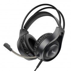 Casca Hoco Hoco - Wired Headphones Tiger (W106) - for Gaming, Jack 3.5mm, with Microphone - Black 6931474789297