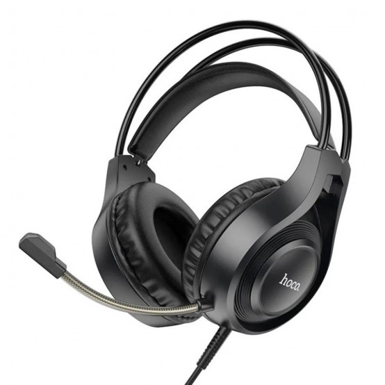Casca Hoco Hoco - Wired Headphones Tiger (W106) - for Gaming, Jack 3.5mm, with Microphone - Black 6931474789297