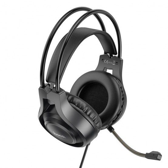 Casca Hoco Hoco - Wired Headphones Tiger (W106) - for Gaming, Jack 3.5mm, with Microphone - Black 6931474789297
