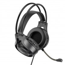 Casca Hoco Hoco - Wired Headphones Tiger (W106) - for Gaming, Jack 3.5mm, with Microphone - Black 6931474789297