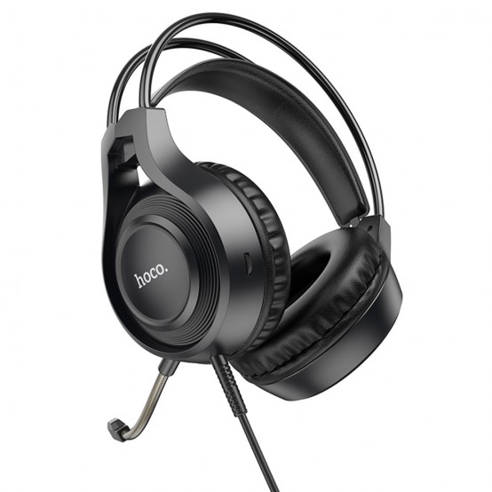 Casca Hoco Hoco - Wired Headphones Tiger (W106) - for Gaming, Jack 3.5mm, with Microphone - Black 6931474789297