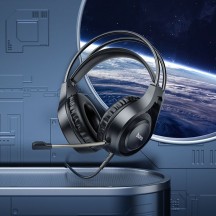 Casca Hoco Hoco - Wired Headphones Tiger (W106) - for Gaming, Jack 3.5mm, with Microphone - Black 6931474789297
