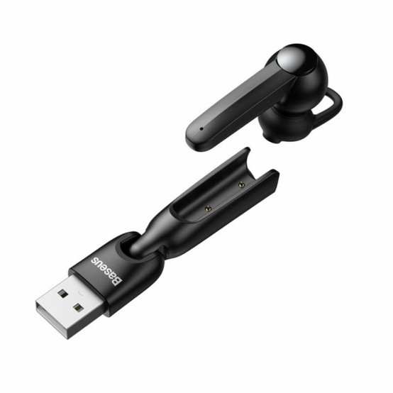 Casca Baseus Baseus - Bluetooth Headset A05 (NGA05-01) - Bluetooth 5.0 with USB Docking Station - Black 6953156219076