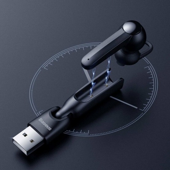 Casca Baseus Baseus - Bluetooth Headset A05 (NGA05-01) - Bluetooth 5.0 with USB Docking Station - Black 6953156219076