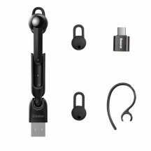 Casca Baseus Baseus - Bluetooth Headset A05 (NGA05-01) - Bluetooth 5.0 with USB Docking Station - Black 6953156219076