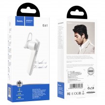 Casca Hoco Hoco - Bluetooth Headset Gorgeous (E61) - with Mic, Multi-function Button - White 6931474757234