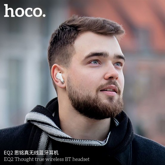Casca Hoco Hoco - Wireless Headset (EQ2) - TWS, Bluetooth 5.3, Voice Assistant Activation - White 6931474798534