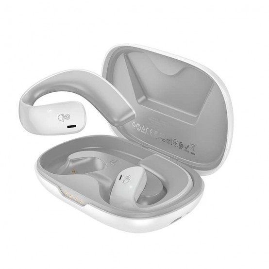 Casca Hoco Hoco - Wireless Headset (EQ4) - Bone Conduction, TWS, Bluetooth 5.3, Hi-Fi Sound - White 6931474798602