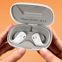 Casca Hoco Hoco - Wireless Headset (EQ4) - Bone Conduction, TWS, Bluetooth 5.3, Hi-Fi Sound - White 6931474798602