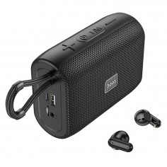 Casca Hoco Hoco - Wireless Speaker with Bluetooth Headset (HC15) - TWS, FM, TF Card, USB, AUX, 1200mAh, 5W - Black 6931474783646