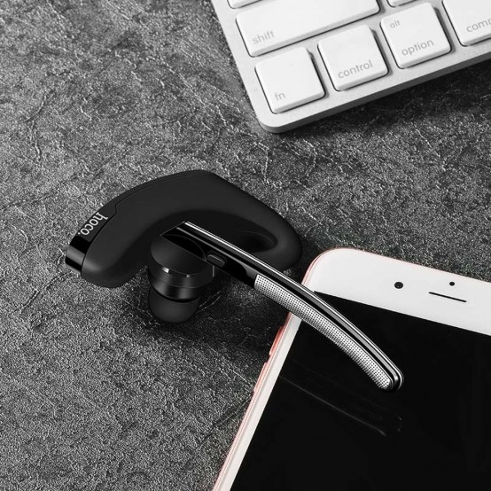 Casca Hoco Hoco - Bluetooth Headset Rede (E15) - Bluetooth 4.1, Rotating Microphone and Earhook - Black 6957531055891